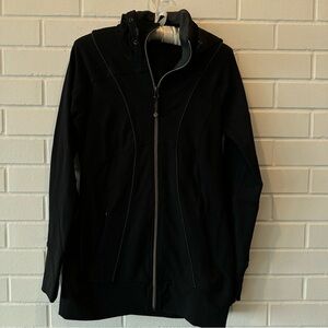 Athleta black hooded tunic jacket - size S